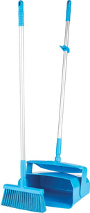 Vikan 62503 Dust Pan & Broom Set – Food Safe, Blue. Each