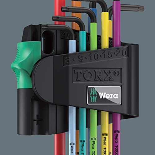 Wera 4013288170125-05073599001 Torx Bo Multicolor L-Key Set 9 Pieces. Each