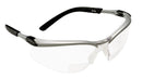 3M Reader +2.0 Diopter Safety Glasses, Silver/Black Frame, Clear Lens