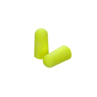 3M E-A-Rsoft Yellow Neon Earplugs, 312-1250, regular, uncorded. Case/2000