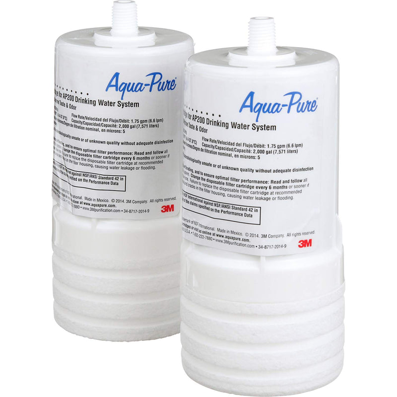 3M Aqua Pure AP217 Under Sink Drinking Water Replacement Filter Cartridge. 2 Filters