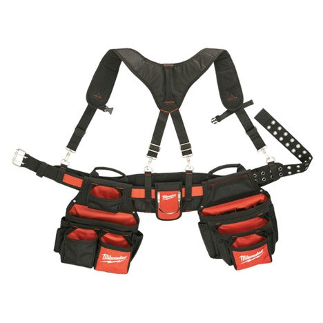 Milwaukee 48-22-8120 Contractor Work Belt w/ Suspension Rig, Fits 30" to 53" Waists. Each