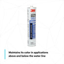 3M 4000UV-CART-WHT Marine Sealant Fast Cure, 06580, white, 0.1 gal (378.54 mL), cartridge. Each