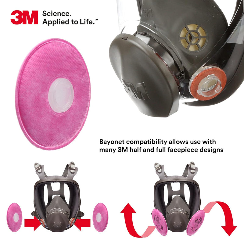 PK/1 Pair: 3M 2091 P100 Particulate Filters, NIOSH Approved
