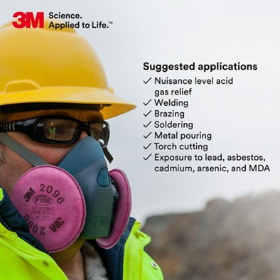 PK/50 Pairs: 3M 2096 Particulate Filter, P100, with nuisance level acid gas relief