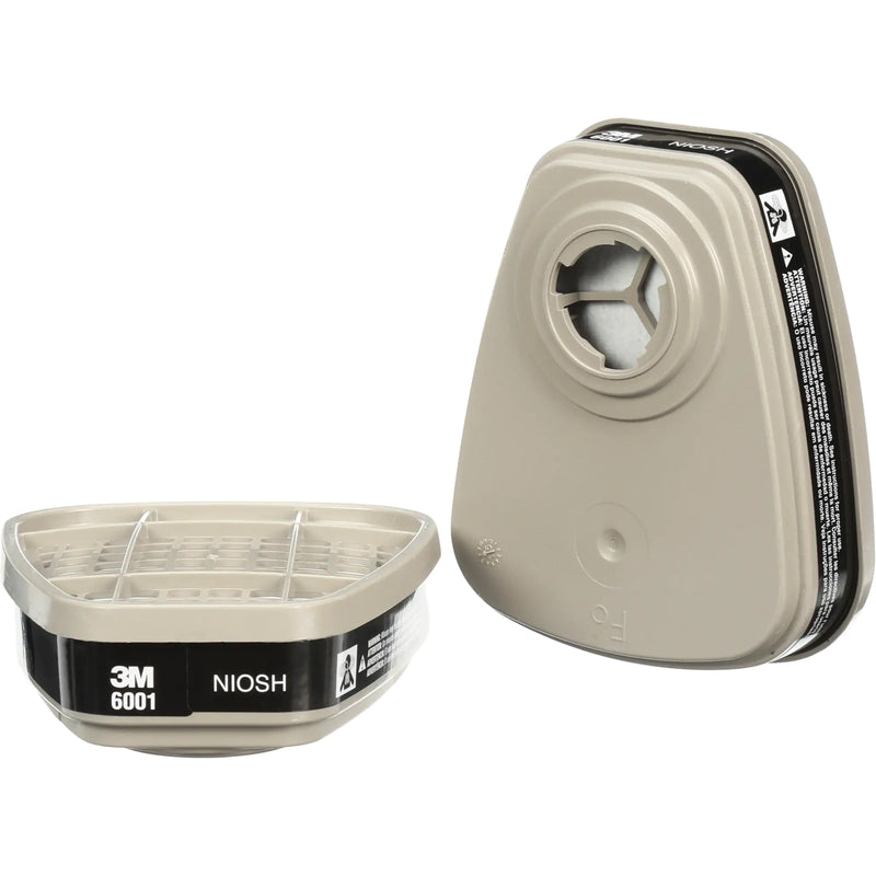 3M 6001 Organic Vapor Cartridge For Half and Full Facepieces. One Pair