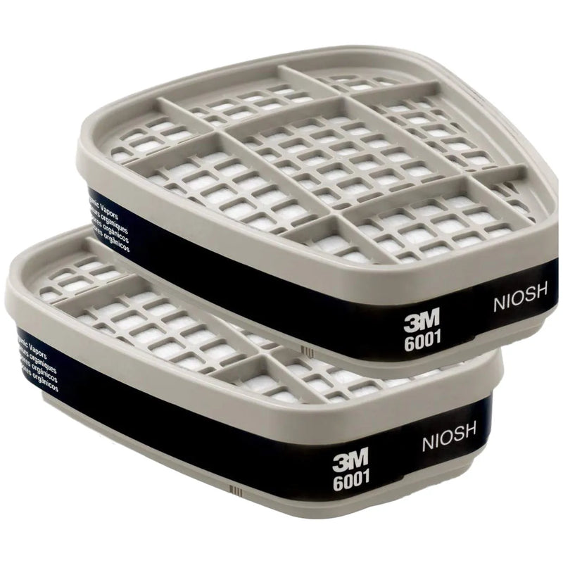 3M 6001 Organic Vapor Cartridge For Half and Full Facepieces. One Pair