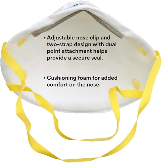 Case/20: 3M 8210 NIOSH Disposable Particulate N95 Respirator