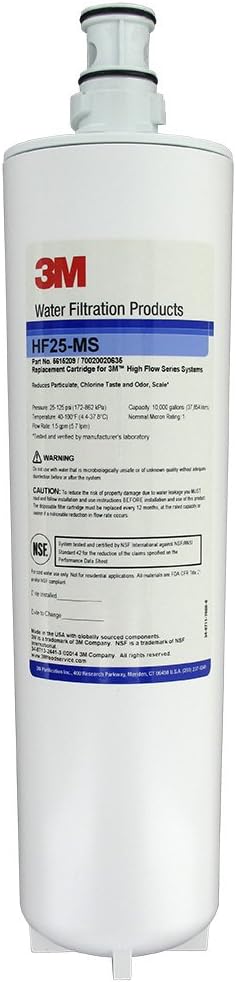 3M HF25-MS High Flow Replacement Water Filtration Cartridge/Filter. Each