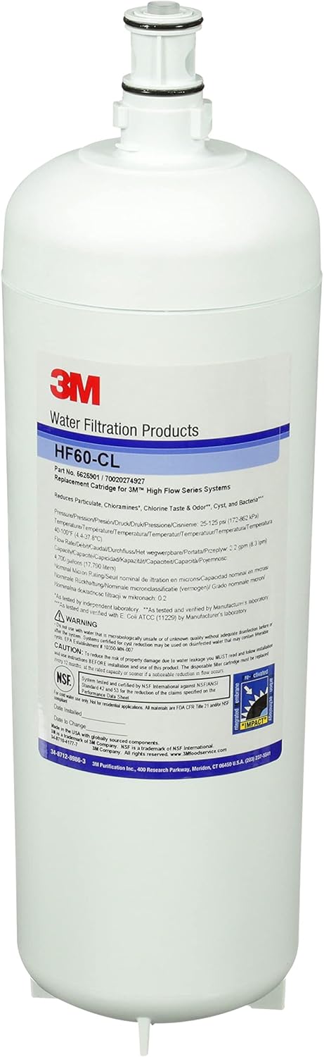 3M HF60-CL High Flow Series Filter Cartridge. Each