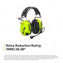 Clearance..Open Box..3M PELTOR MT15H7AWS6 WS ProTac XPI Level Dependent Bluetooth Headset, Headband, Yellow, NRR 26 dB, CSA A. Each