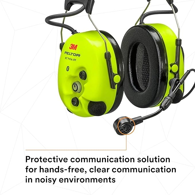 Clearance..Open Box..3M PELTOR MT15H7AWS6 WS ProTac XPI Level Dependent Bluetooth Headset, Headband, Yellow, NRR 26 dB, CSA A. Each