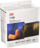 3M™ 1100 Uncorded Foam Earplugs, Orange, One Size Fits Most, 29 dB NRR. 200 Pairs