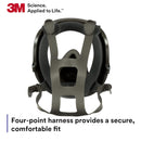 3M 6900 Full Face Reusable Respirator, Lightweight Silicone Large. Each