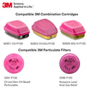 3M 6900 Full Face Reusable Respirator, Lightweight Silicone Large. Each