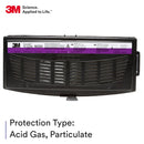 3M Versaflo TR-6320N Acid Gas/HEPA Cartridge For TR-600/800 PAPR. Each