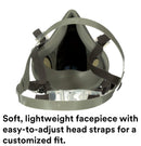 3M 6200 Half Facepiece Reusable Respirator, Medium. Each