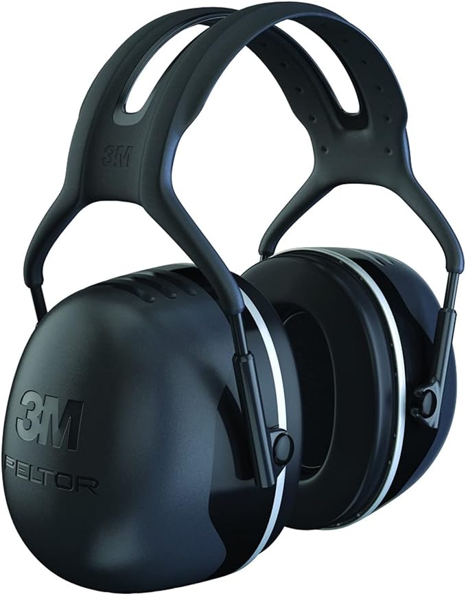 3M X5A Over-The-Head Hearing Protection Ear Muffs, Noise Protection, NRR 31dB, Construction, Manufacturing, Maintenance, Automotive, Black