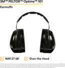 Clearance...Open Box...3M PELTOR H7A Optime 101 Headband Earmuffs, NRR: 27 dB. Each