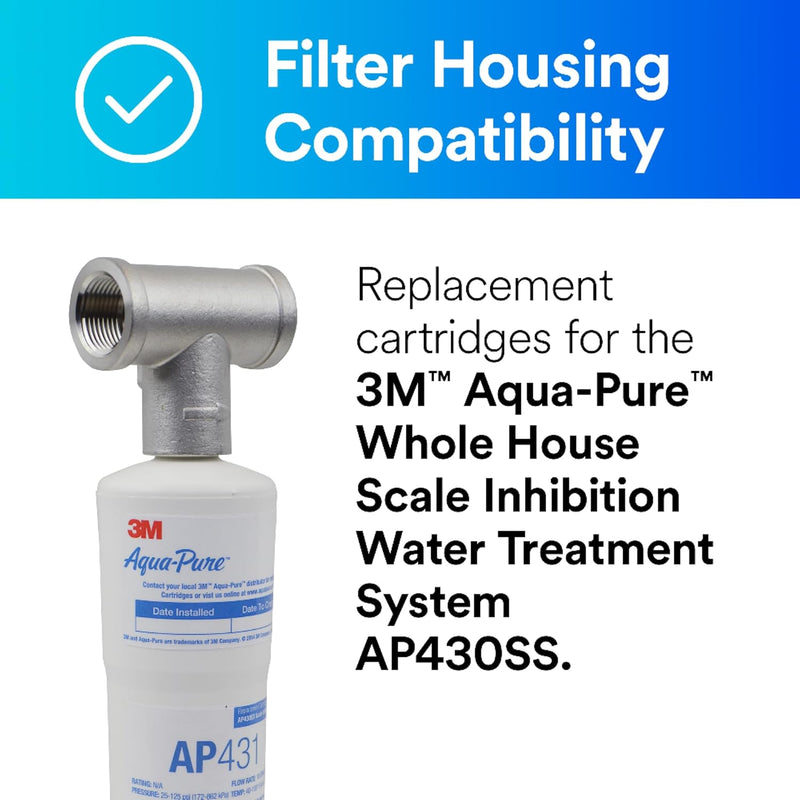 PK/10: 3M Aqua-Pure AP431 Whole House Scale Inhibition Inline Replacement Water Filter Cartridge