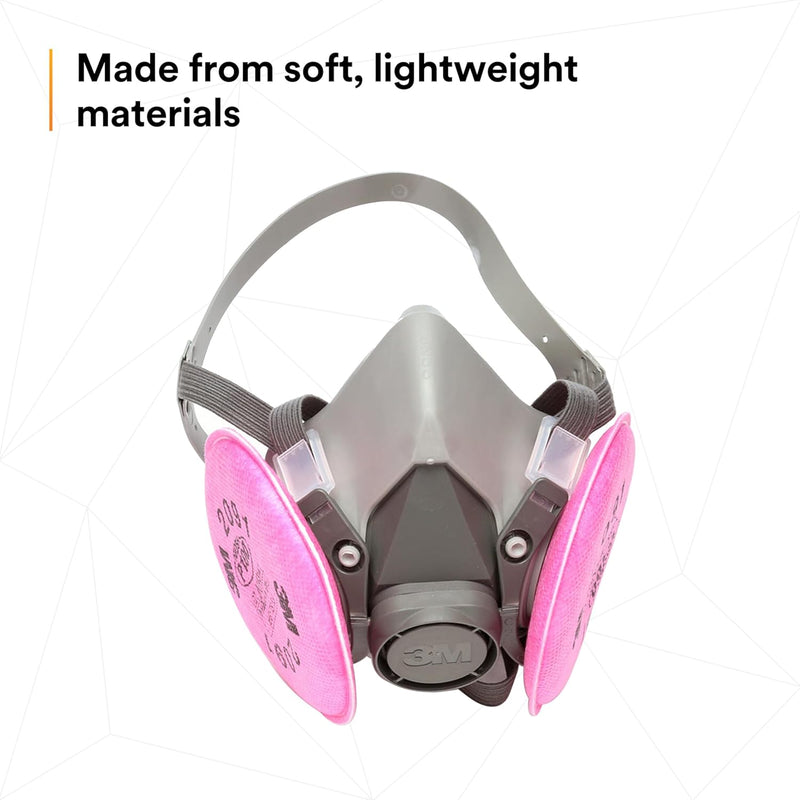 3M 6391 Half Facepiece Respirator Assembly with 3M Particulate Filters 2091 P100, Size: Large . Each