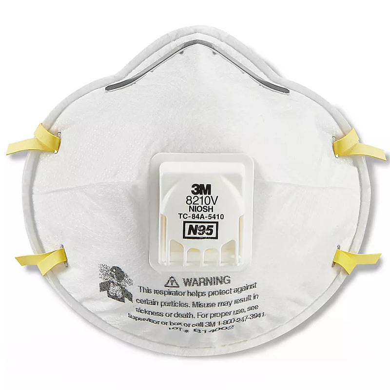 Case/40: 3M 8210V Adjustable Disposable Particulate N95 Respirator Masks