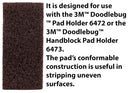 3M Doodlebug 8541 Utility Pad Brown, 4-5/8 in x 10 in