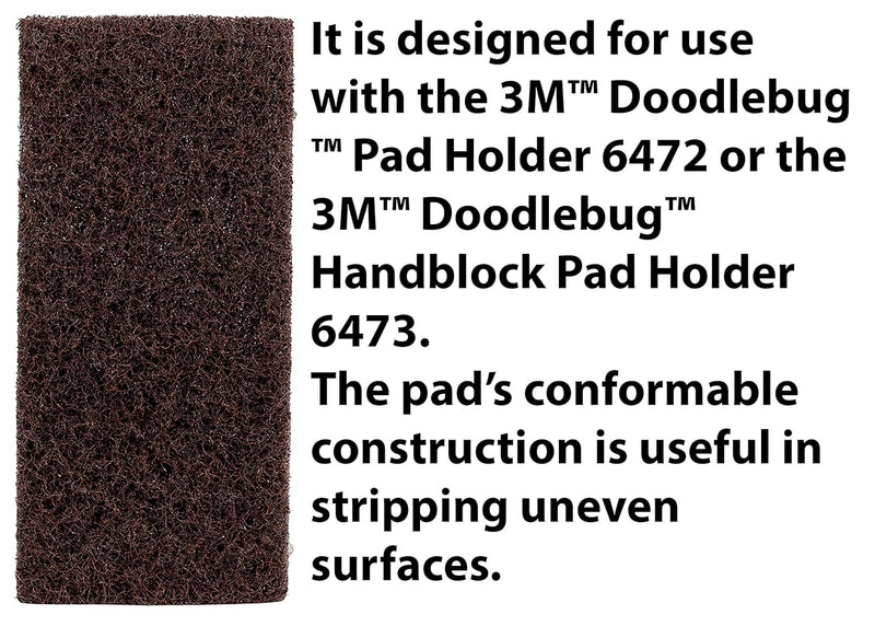3M Doodlebug 8541 Utility Pad Brown, 4-5/8 in x 10 in. Each