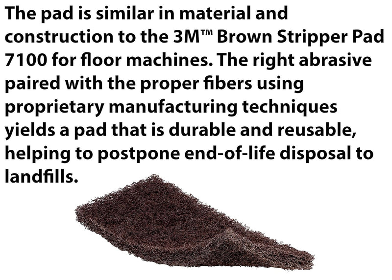 3M Doodlebug 8541 Utility Pad Brown, 4-5/8 in x 10 in. Each