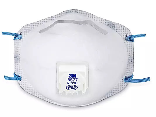 Box/80: 3M 8577 Particulate Respirator, P95 NIOSH-approved Masks