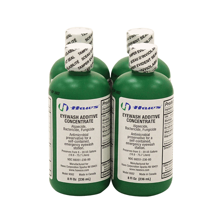 Haws 9082 Eyewash Preservative (Water Additive) 4 Pack of 8 oz. (236 ml) bottle