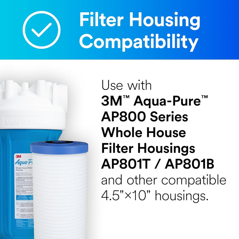 3M Aqua Pure AP810 Whole House Replacement Filter For Cleaner Drinking Water. Each