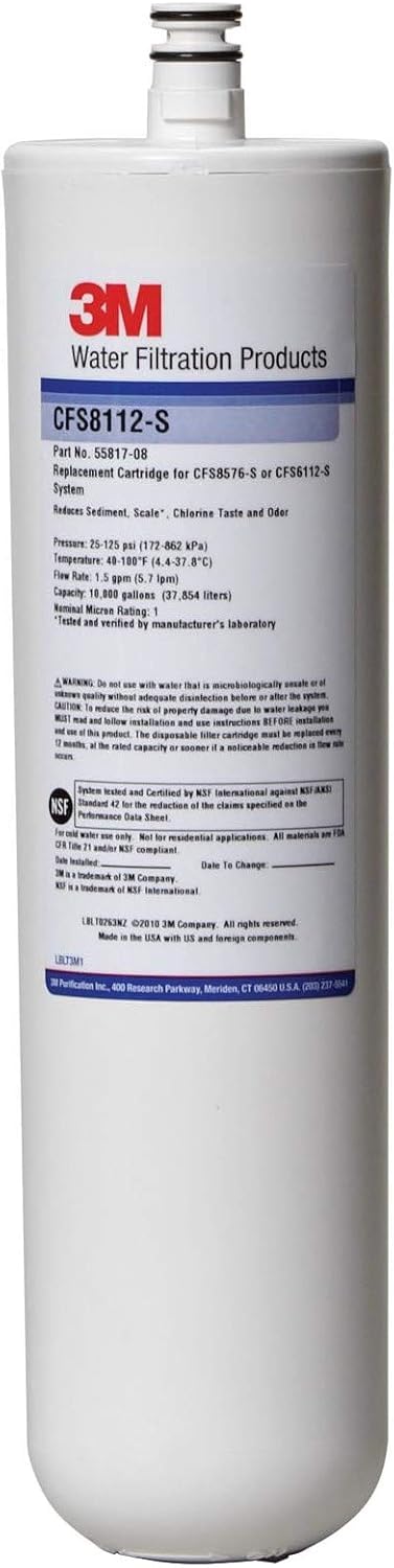 Case/4: 3M CFS8112-S Water Filtration Replacement Filter/Cartridge