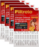 3M Filtrete  DPSM01DC-4C 16x25x5 (4.31 Actual Depth) MPR 1000 Pleat AC Furnace Air Filter. Pack/4