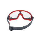 3M GoggleGear GG501SGAF Splash Goggle with Clear Scotchgard Anti-Fog Lens, black/red. Each