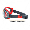 3M GoggleGear GG501SGAF Splash Goggle with Clear Scotchgard Anti-Fog Lens, black/red. Each