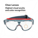 3M GoggleGear GG501SGAF Splash Goggle with Clear Scotchgard Anti-Fog Lens, black/red. Each