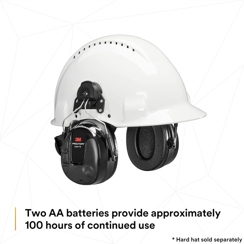 Clearance..Open Box..3M PELTOR MT13H221P3E ProTac III Headset with Hard Hat Mount Attachment. Each