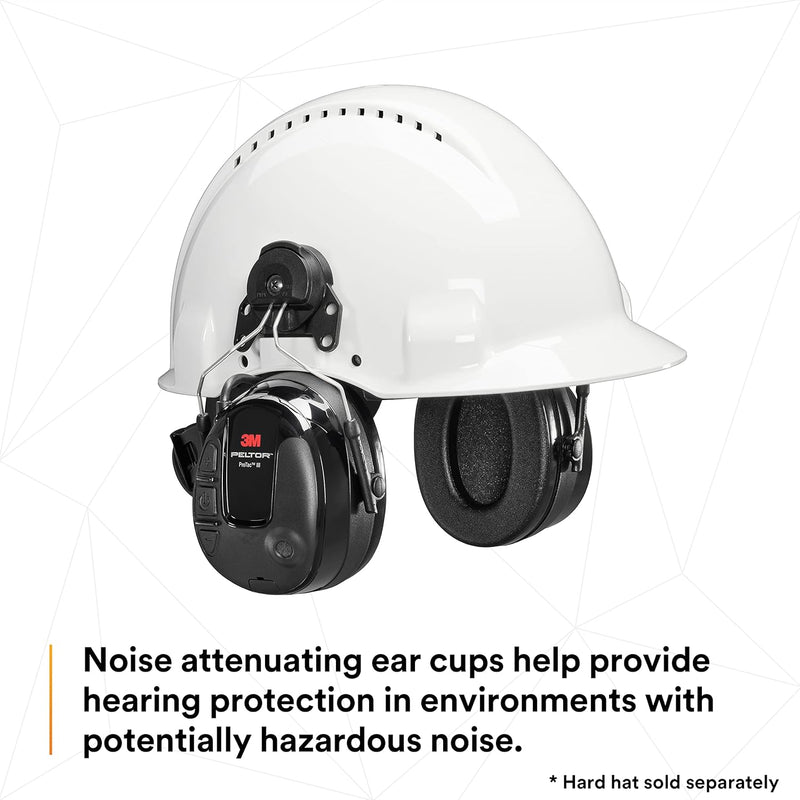 Clearance..Open Box..3M PELTOR MT13H221P3E ProTac III Headset with Hard Hat Mount Attachment. Each
