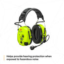 3M PELTOR MT15H7AWS6 WS ProTac XPI Level Dependent Bluetooth Headset, Headband, Yellow, NRR 26 dB, CSA A