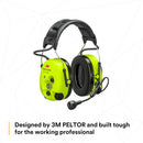 3M PELTOR MT15H7AWS6 WS ProTac XPI Level Dependent Bluetooth Headset, Headband, Yellow, NRR 26 dB, CSA A
