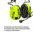 3M PELTOR MT15H7AWS6 WS ProTac XPI Level Dependent Bluetooth Headset, Headband, Yellow, NRR 26 dB, CSA A