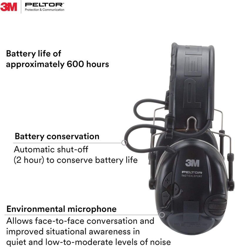3M Peltor MT16H210F-479-SV Tactical Sport Electronic Headset. Each