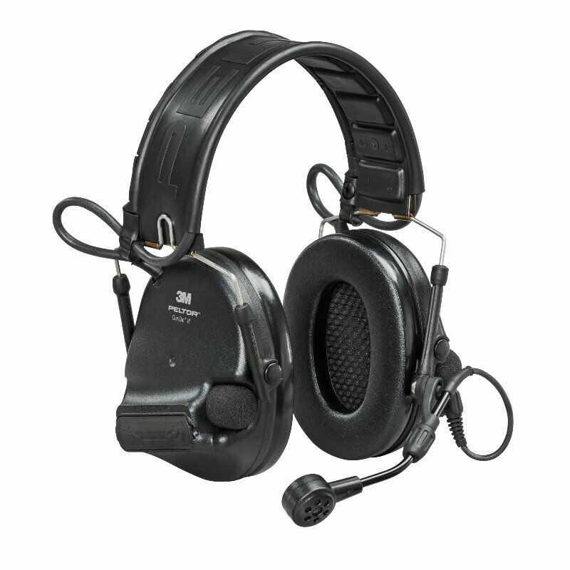 3M™ PELTOR™ SwatTac V Headset MT20H682FB-47 SV Foldable Single Lead, Standard Dynamic Mic, NATO Wiring, Black
