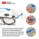 3M Virtua VC220AF Cord Control System Protective Eyewear, clear anti-fog lens. Each