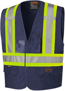 Pioneer V1021580-L/XL Adjustable Tricot Poly Hi-Vis Safety Vest. Each