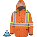 Pioneer V1150150-XLWaterproof Quilted Safety Parka, High Visibility Orange, X-Large
