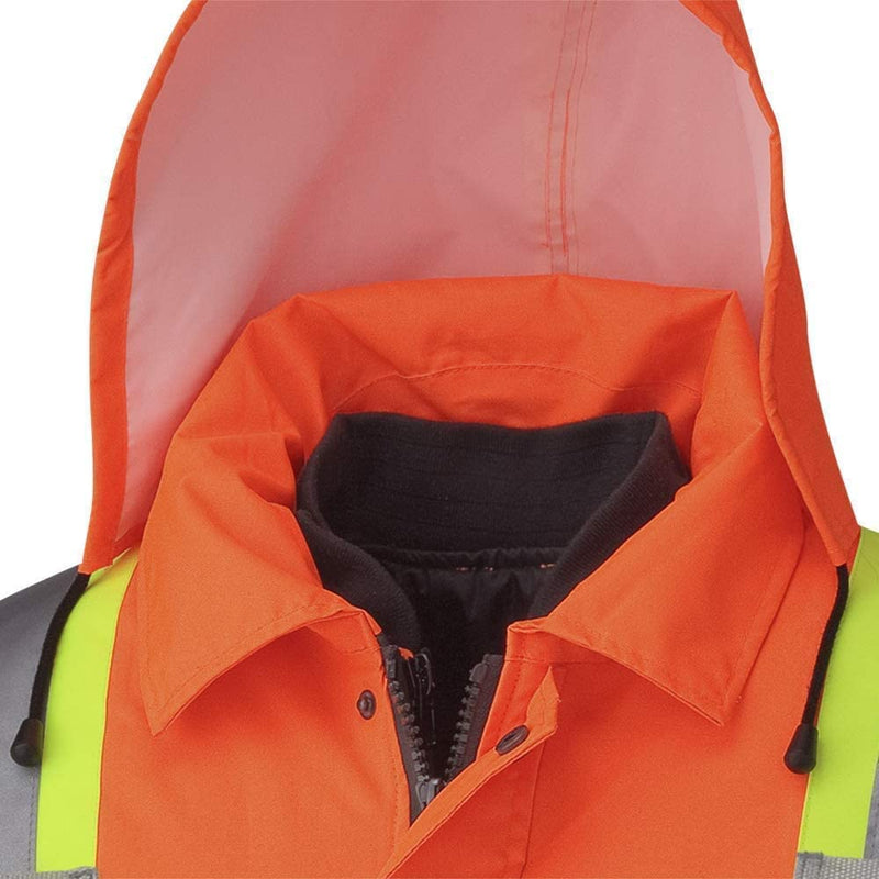 Clearance... Pioneer V1120150-2XL Hi-Vis 7-in-1 Waterproof Parka – Hi-Vis Orange – 2XL