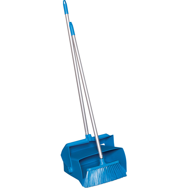 Vikan 62503 Dust Pan & Broom Set – Food Safe, Blue. Each
