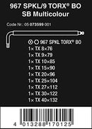 Wera 4013288170125-05073599001 Torx Bo Multicolor L-Key Set 9 Pieces. Each